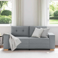 Produktbild för Loveseat soffa ljusgrå 180x77x82 cm tyg