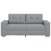 Produktbild för Loveseat soffa ljusgrå 180x77x82 cm tyg