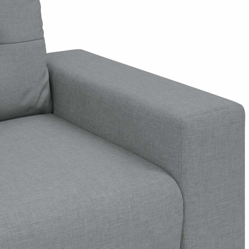 Produktbild för Loveseat soffa ljusgrå 180x77x82 cm tyg