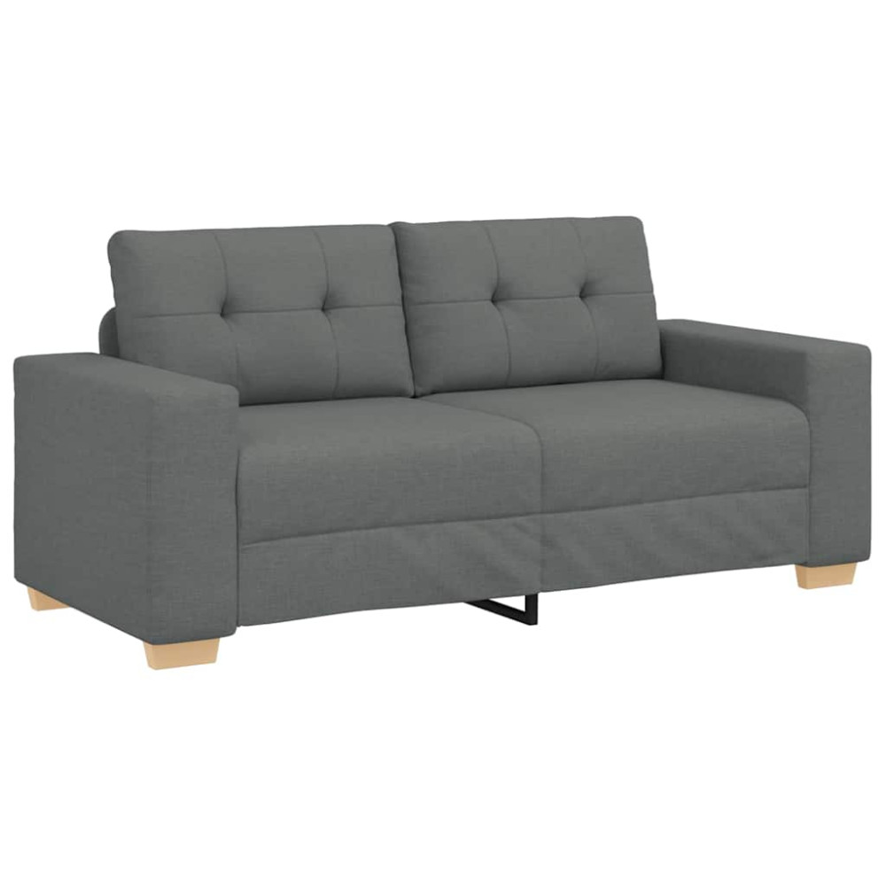 Produktbild för Loveseat soffa mörkgrå 180x77x82 cm tyg