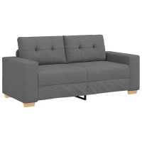 Produktbild för Loveseat soffa mörkgrå 180x77x82 cm tyg