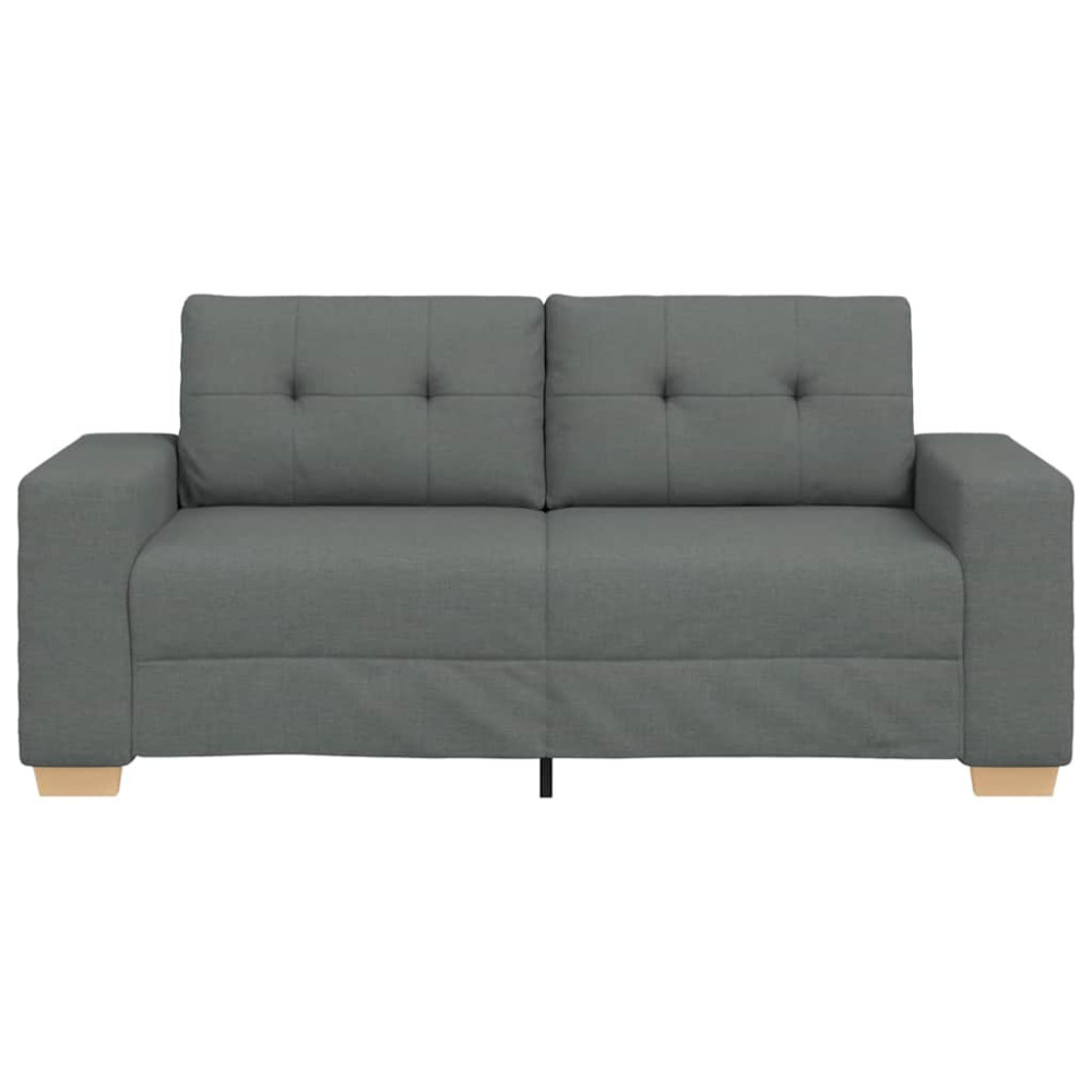 Produktbild för Loveseat soffa mörkgrå 180x77x82 cm tyg