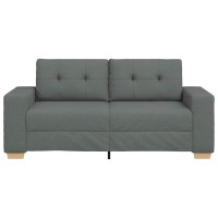Produktbild för Loveseat soffa mörkgrå 180x77x82 cm tyg