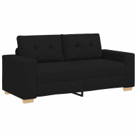 Produktbild för Loveseat soffa svart 180x77x82 cm tyg
