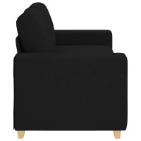 Produktbild för Loveseat soffa svart 180x77x82 cm tyg
