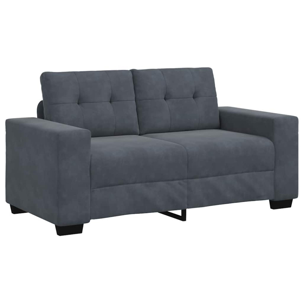 Produktbild för Loveseat soffa mörkgrå 160x77x82 cm sammet
