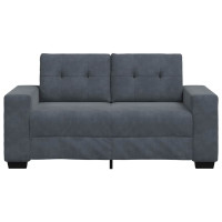 Produktbild för Loveseat soffa mörkgrå 160x77x82 cm sammet