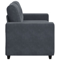 Produktbild för Loveseat soffa mörkgrå 160x77x82 cm sammet