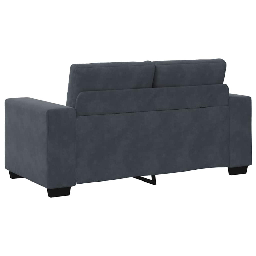 Produktbild för Loveseat soffa mörkgrå 160x77x82 cm sammet
