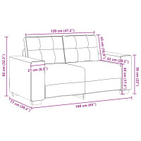 Produktbild för Loveseat soffa svart 160x77x82 cm sammet