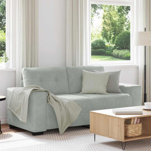 vidaXL Loveseat soffa ljusgrå 180x77x82 cm sammet