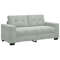 Produktbild för Loveseat soffa ljusgrå 180x77x82 cm sammet