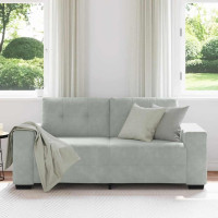 Produktbild för Loveseat soffa ljusgrå 180x77x82 cm sammet