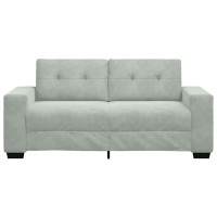 Produktbild för Loveseat soffa ljusgrå 180x77x82 cm sammet