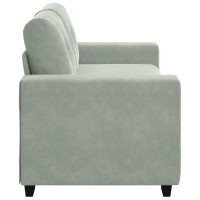 Produktbild för Loveseat soffa ljusgrå 180x77x82 cm sammet
