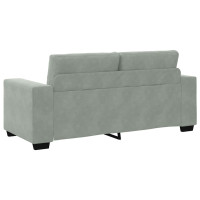 Produktbild för Loveseat soffa ljusgrå 180x77x82 cm sammet