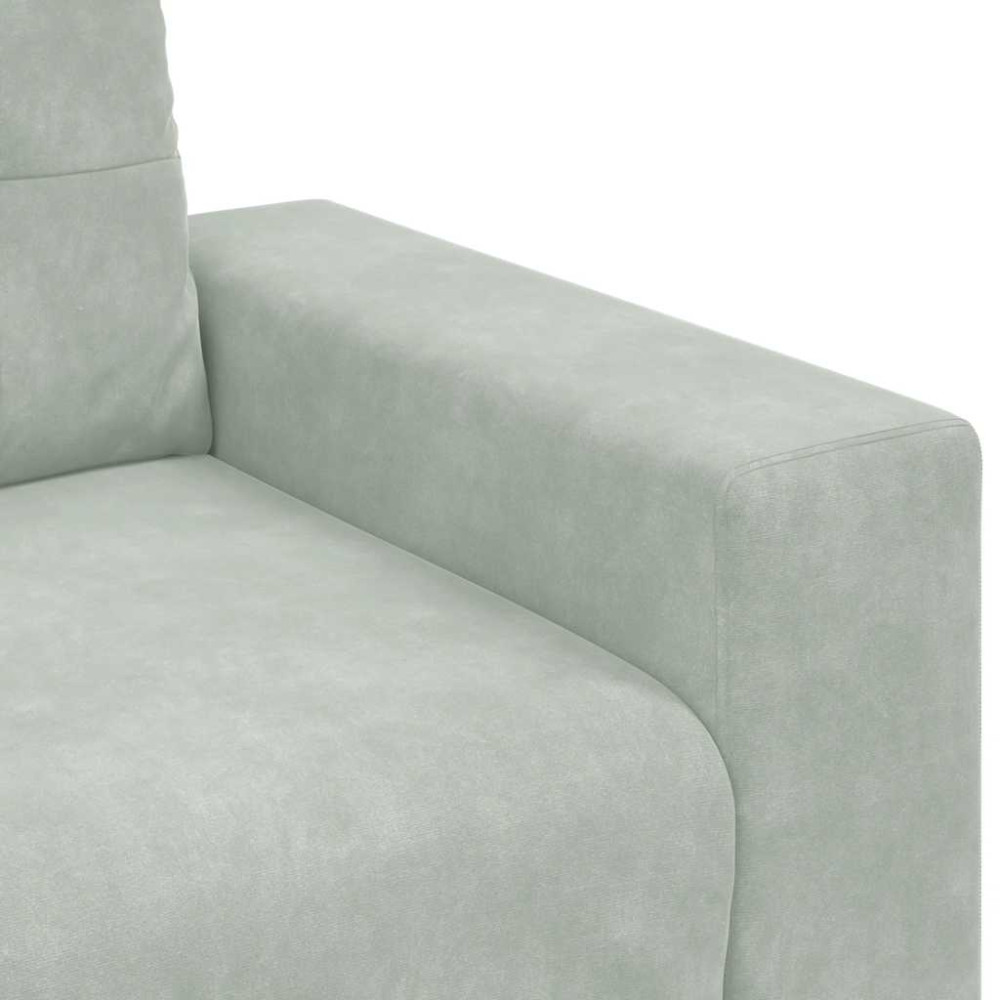 Produktbild för Loveseat soffa ljusgrå 180x77x82 cm sammet