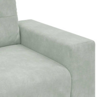 Produktbild för Loveseat soffa ljusgrå 180x77x82 cm sammet