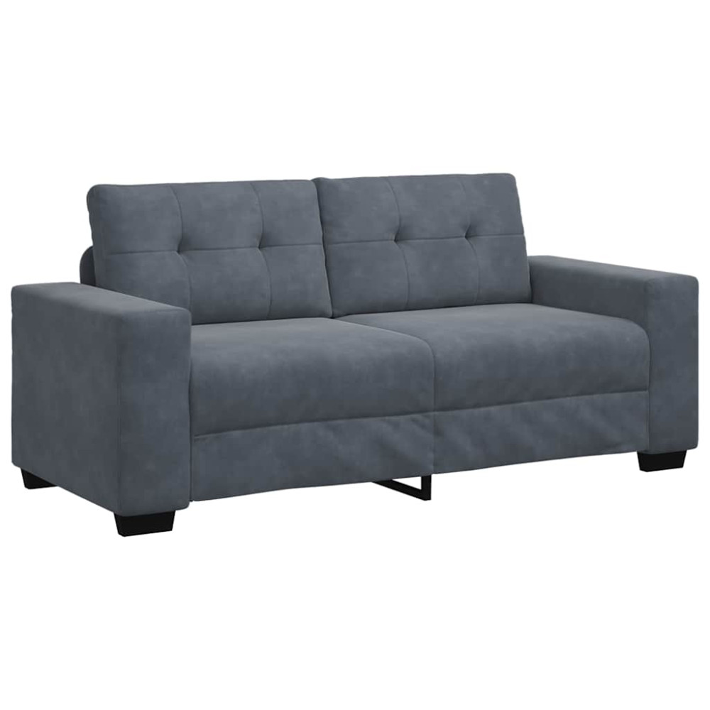 Produktbild för Loveseat soffa mörkgrå 180x77x82 cm sammet