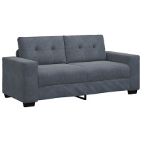 Produktbild för Loveseat soffa mörkgrå 180x77x82 cm sammet