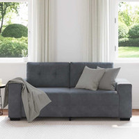 Produktbild för Loveseat soffa mörkgrå 180x77x82 cm sammet