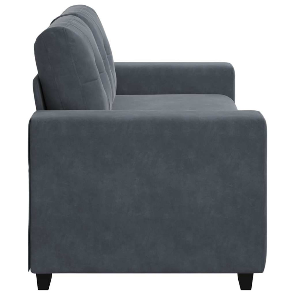 Produktbild för Loveseat soffa mörkgrå 180x77x82 cm sammet