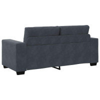 Produktbild för Loveseat soffa mörkgrå 180x77x82 cm sammet