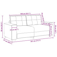 Produktbild för Loveseat soffa mörkgrå 180x77x82 cm sammet