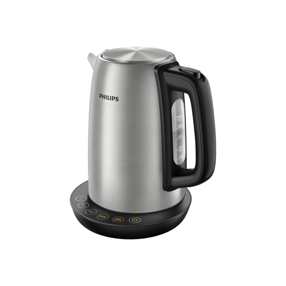 Produktbild för Philips Avance Collection HD9359 - vattenkokare - metall/svart, borstad metall