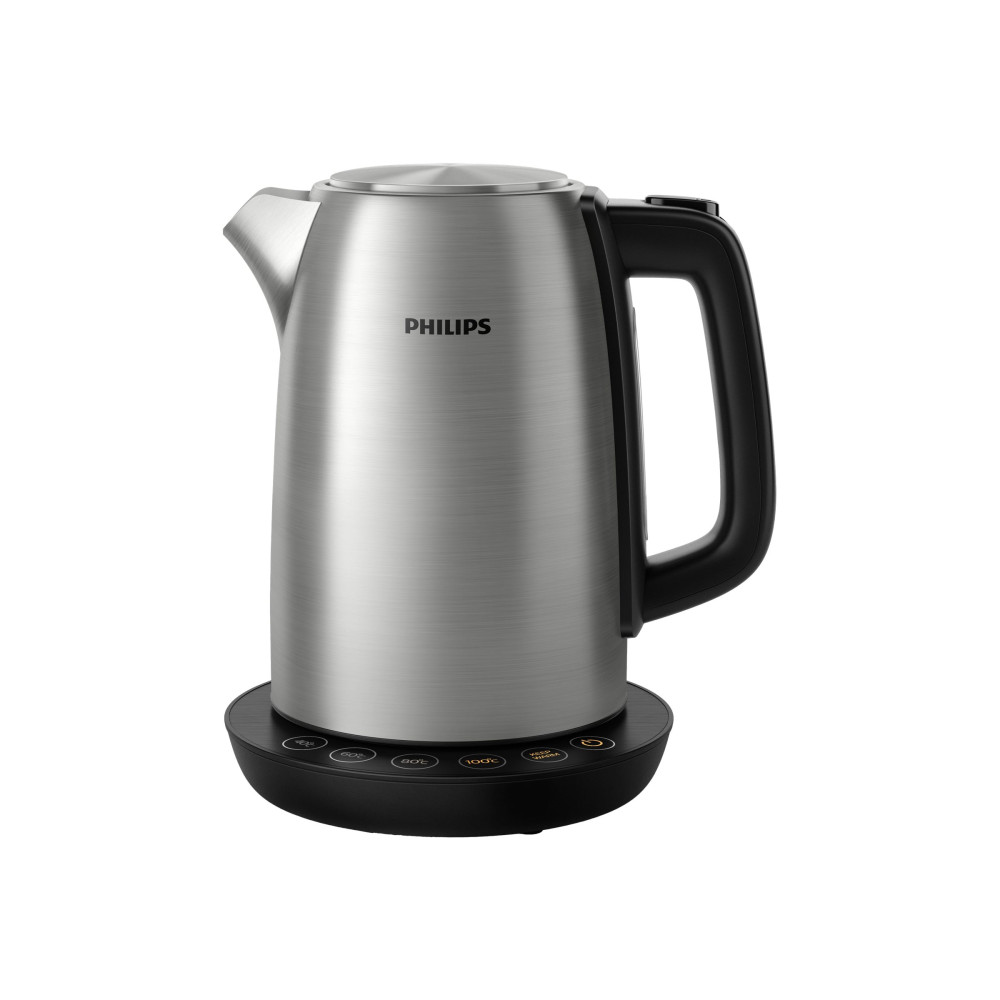 Produktbild för Philips Avance Collection HD9359 - vattenkokare - metall/svart, borstad metall