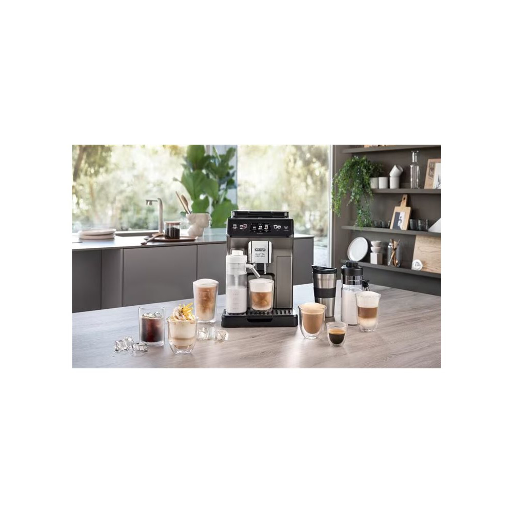 Produktbild för De'Longhi Eletta Explore ECAM450.86.T - automatisk kaffekokare med mjölkskummare - 19 bar - titan