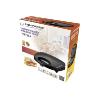 Produktbild för Esperanza TORTILLA - grill/smörgåsgrill