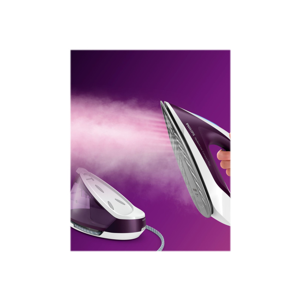 Produktbild för Philips PerfectCare Compact Plus GC7933 - strykjärn med separat ånggenerator - sula SteamGlide Plus