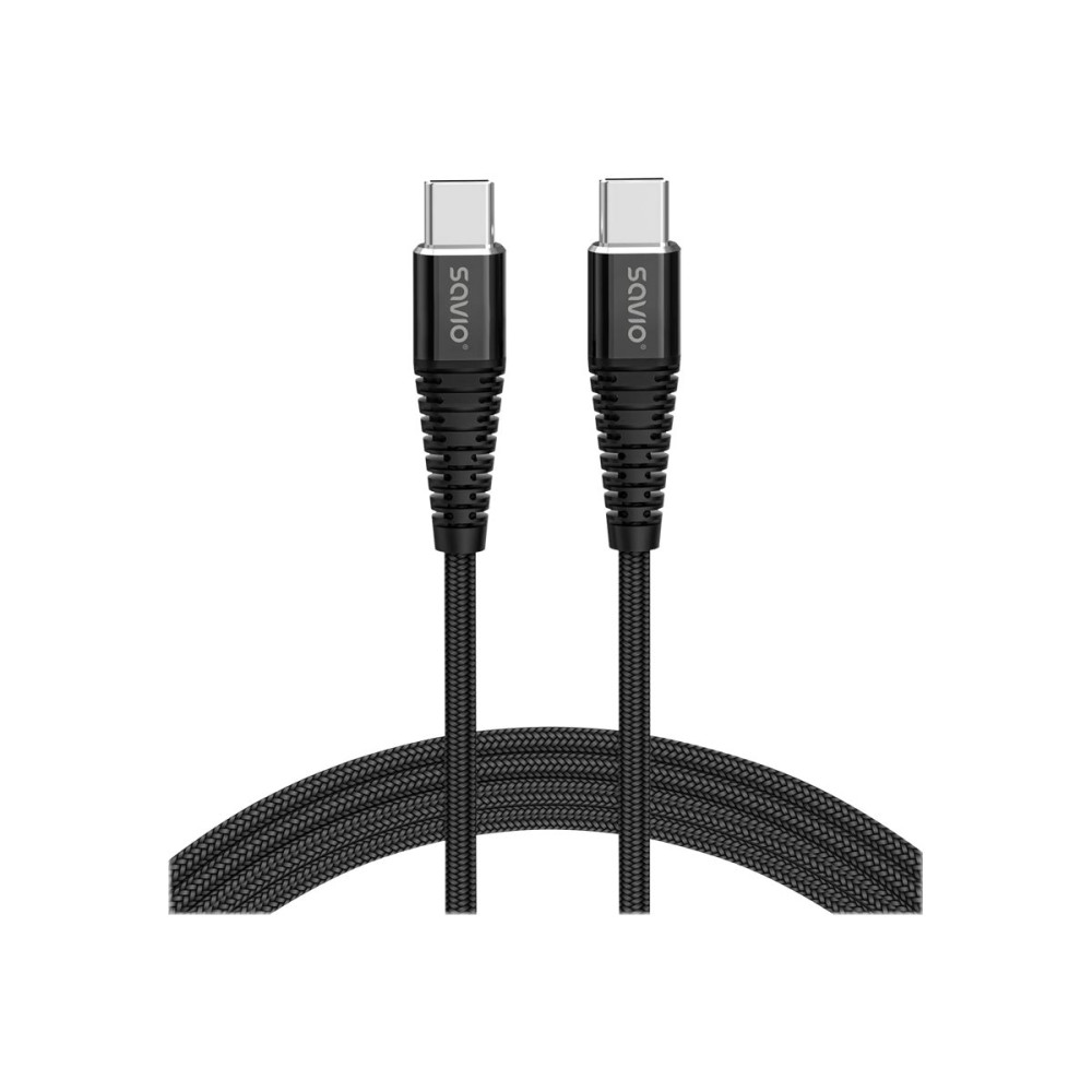 Produktbild för SAVIO - USB typ C-kabel - USB-C till USB-C - 2 m