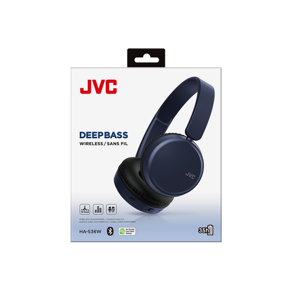 Produktbild för JVC HA-S36W - hörlurar med mikrofon