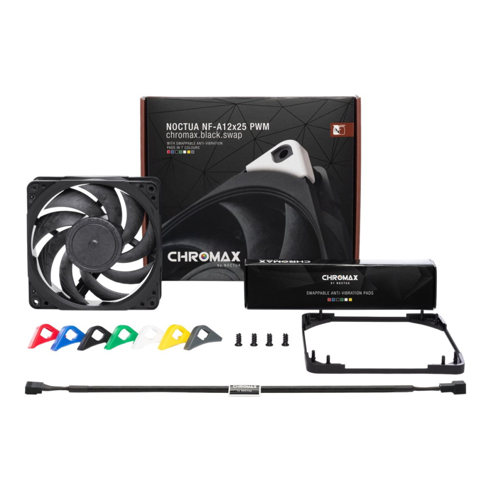Produktbild för Noctua NF-A12x25 - chromax.black.swap edition - lådfläkt