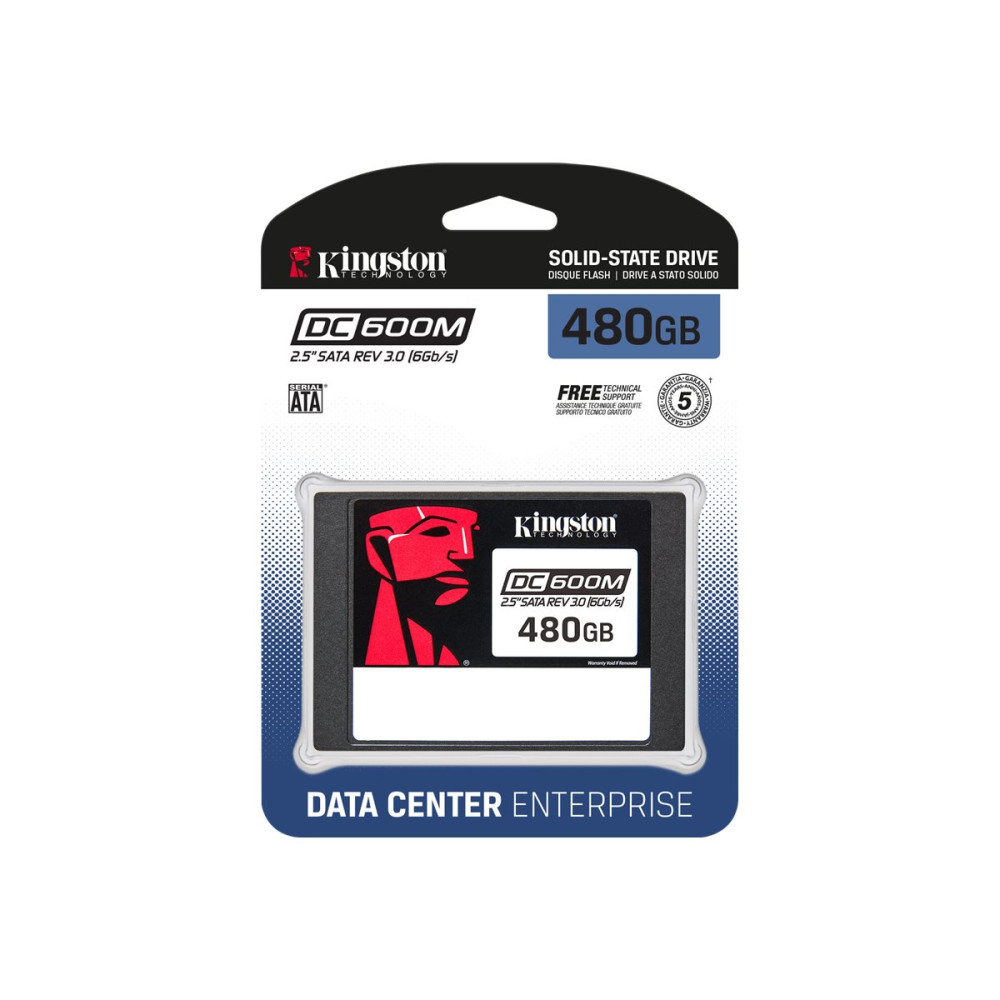 Produktbild för Kingston DC600M - SSD - Mixed Use - 480 GB - SATA 6Gb/s