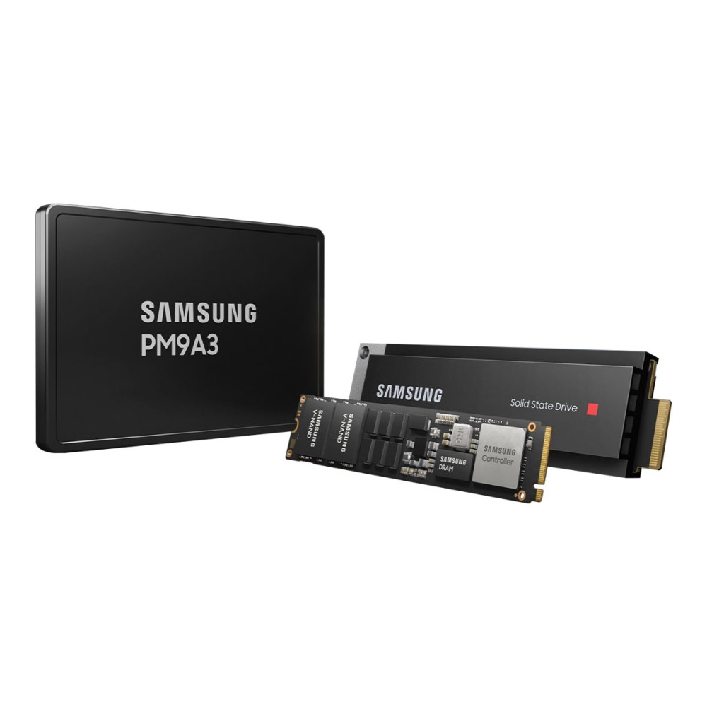 Produktbild för Samsung PM9A3 MZQL2960HCJR - SSD - 960 GB - U.2 PCIe 4.0 x4 (NVMe)