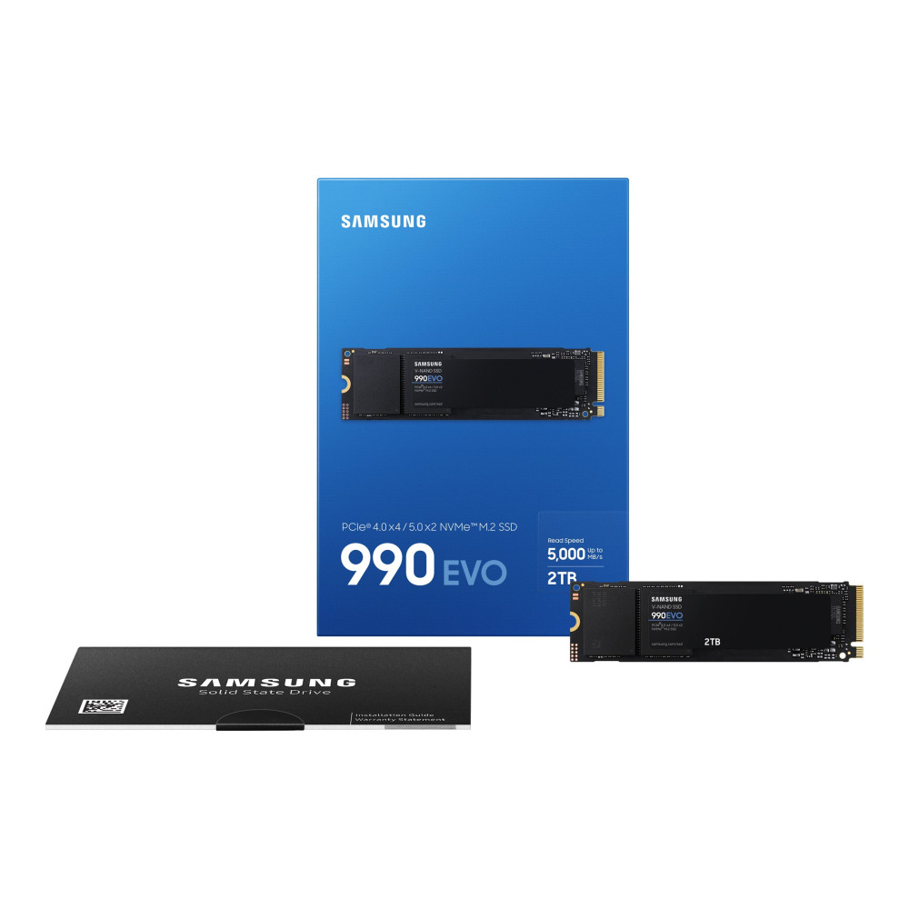 Produktbild för Samsung 990 EVO MZ-V9E2T0BW - SSD - 2 TB - PCIe 5.0 x2 (NVMe)