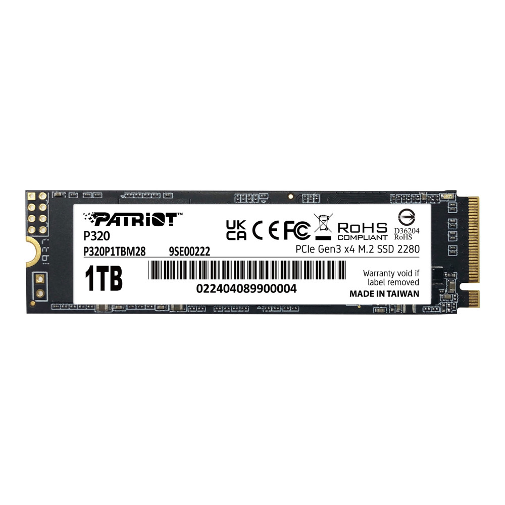 Produktbild för Patriot P320 - SSD - 1 TB - PCIe 3.0 x4 (NVMe)