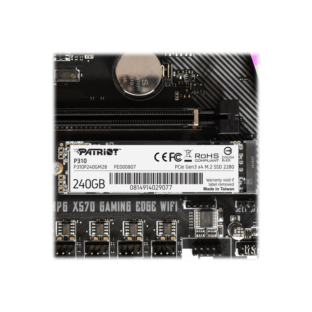 Produktbild för Patriot P310 - SSD - 240 GB - PCIe 3.0 x4 (NVMe)