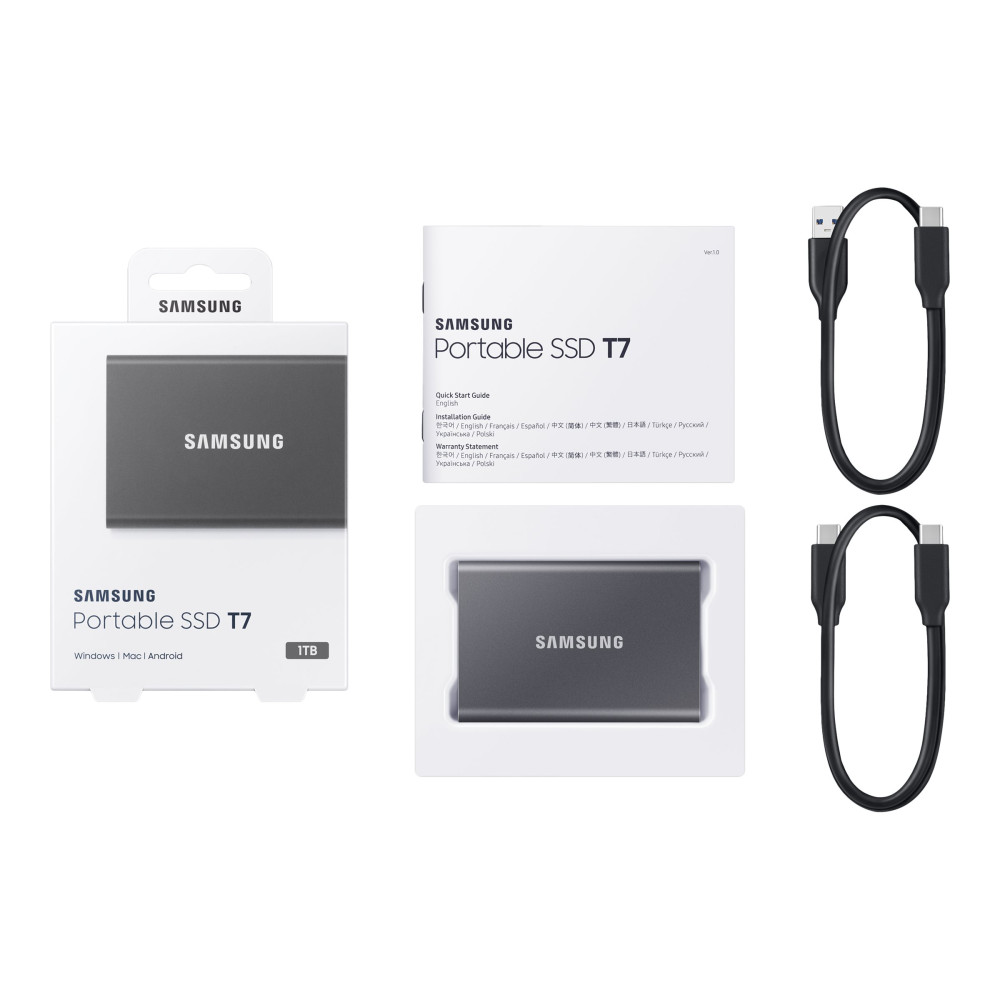 Produktbild för Samsung T7 MU-PC1T0T - SSD - 1 TB - USB 3.2 Gen 2