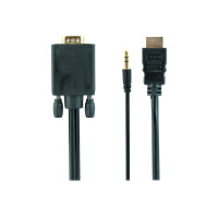 Produktbild för Cablexpert A-HDMI-VGA-03-10 - adapterkabel - HDMI/VGA/ljud - 3 m
