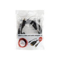 Produktbild för Cablexpert A-HDMI-VGA-03-10 - adapterkabel - HDMI/VGA/ljud - 3 m