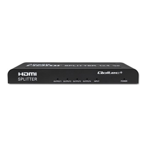 Qoltec Qoltec - video/audiosplitter - aktiv, hög stabilitet - 4 portar