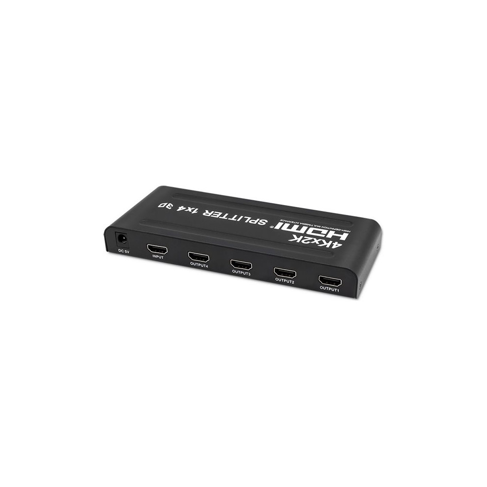 Produktbild för Qoltec - video/audiosplitter - aktiv, hög stabilitet - 4 portar