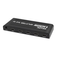 Produktbild för Qoltec - video/audiosplitter - aktiv, hög stabilitet - 4 portar