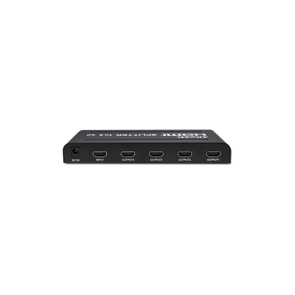 Produktbild för Qoltec - video/audiosplitter - aktiv, hög stabilitet - 4 portar