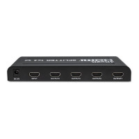 Produktbild för Qoltec - video/audiosplitter - aktiv, hög stabilitet - 4 portar