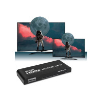 Produktbild för Qoltec - video/audiosplitter - aktiv, hög stabilitet - 4 portar